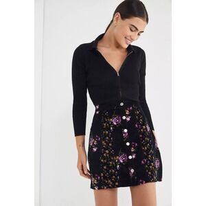 Urban‎ Outfitters BDG Logan Floral Button-Front Skirt Large
